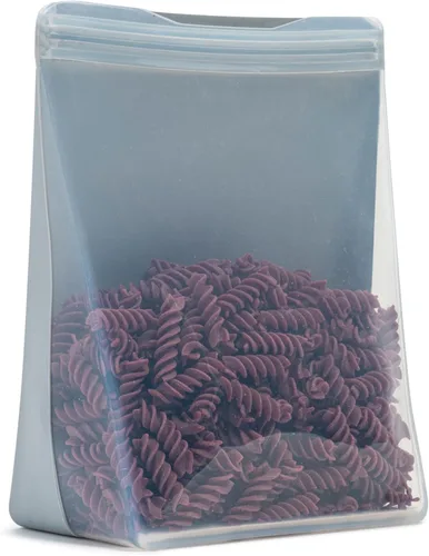 Vista 28 de W&P Porter Bolsa de almacenamiento reutilizable de silicona, sándwich (50 onzas de pie), color rubor, contenedor de almacenamiento de alimentos