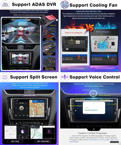 Vista 5 de Android 11 Car Stereo Radio Car-Play para Hyundai I20 2015-2018 LHD 2011 Reproductor Multimedia Soporte Navegación GPS BT FM 4G WiFi Volante Control