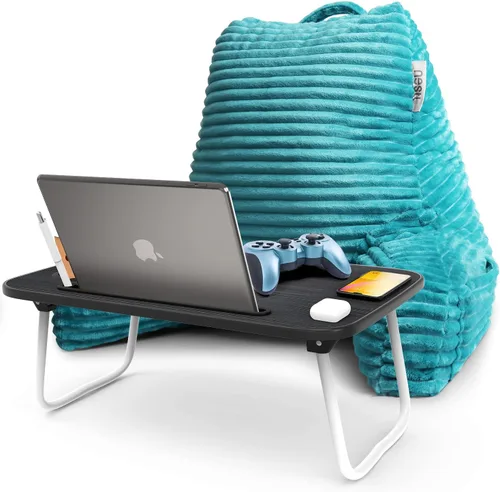 Vista 34 de Nestl Almohada de lectura para niños y adolescentes con espuma viscoelástica triturada, almohadas de respaldo de felpa de corte lujoso para leer