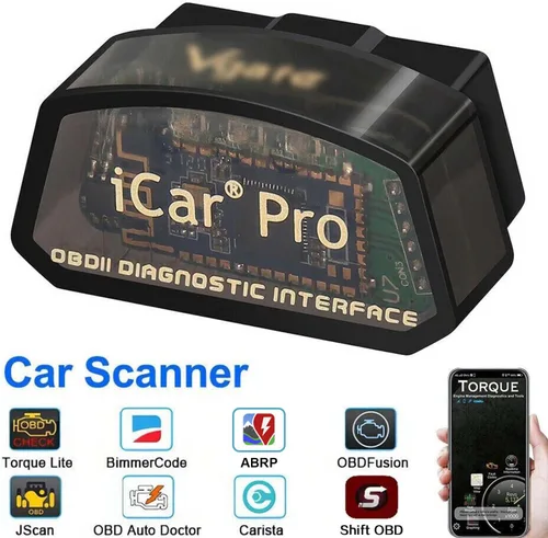 Vista 2 de iCar Pro Mini OBD2 Escáner Bluetooth para iOS/Android, Adaptador OBD, Herramienta de Lectura de Códigos de Diagnóstico de Coche