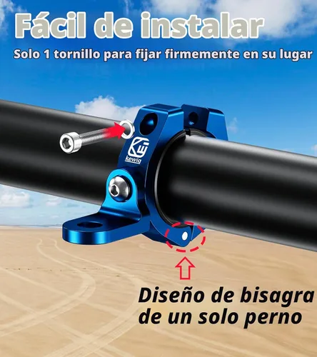 Vista 2 de VAZESWIN 2 piezas de soportes de luz de látigo UTV, soportes de bandera UTV de aleación de aluminio resistente, soportes de montaje de barra de luz