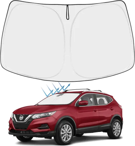 Vista 265 de Proadsy Parasol para parabrisas Rivian R1S 2022-2025 2026 de 4 capas plegable, protector de parasol frontal que bloquea los rayos UV, mantiene