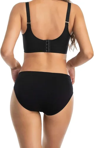 Vista 3 de Womens Bikini Panties Seamless Underwear, Soft Stretch Cheekini Hipster Briefs 6 Pack