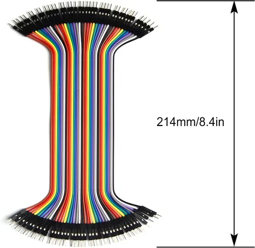 Vista 5 de 80 cables de puente compatibles con Dupont, macho a macho, de 4 y 8 pulgadas, sin soldadura, para prototipos de tablas de pan