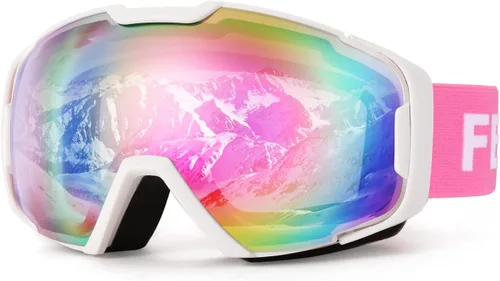 Vista 16 de FEISEDY Ski Goggles, OTG Snow Sport Goggles for Adult Youth, Anti-Fog UV400 Protection Bendable Dual-Lenses B2961