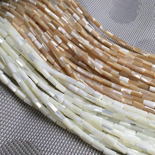 Vista 3 de Cuentas de concha natural, cuentas sueltas de piedras preciosas naturales para hacer joyas, bricolaje para accesorios de pulsera, collar