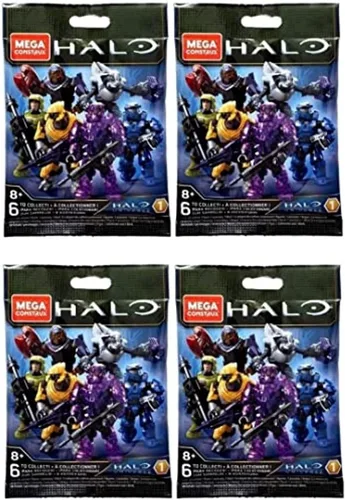 Vista 4 de Mega Construx Halo Universe Series 1 - Mini figuras de bolsa ciega (paquete de 4)