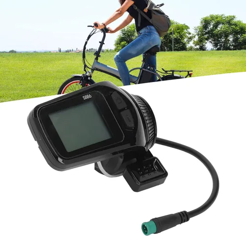Vista 5 de Medidor de pantalla LCD eléctrico, 24 V, 36 V, 48 V, 60 V, pantalla LCD para scooter eléctrico, baja tasa de fallas, computadora con velocímetro