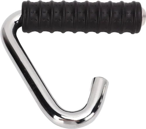 Vista 8 de Asas para dominadas, agarre de mango de fitness, asas plateadas resistentes en forma de C, barra de entrenamiento de fuerza para gimnasio, agarre