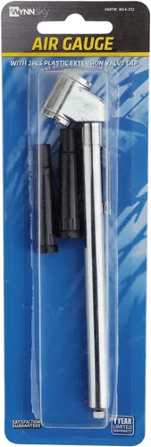 Vista 6 de Medidor de presión de neumáticos de doble cabezal, 20-120PSI, 2 extensores de válvula de neumáticos