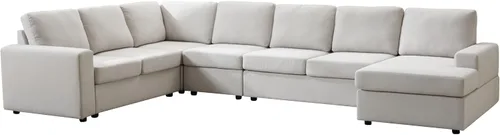 Vista 14 de Ball & Cast - Sofá modular en forma de L de 147 pulgadas para sala de estar con diván reversible y cojines de respaldo extraíbles, juego de sofá