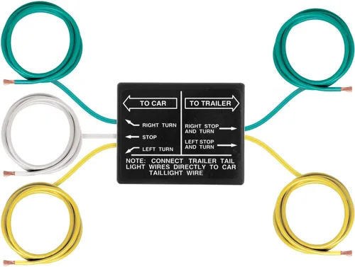 Vista 3 de CURT 58240 Convertidor de luz trasera de empalme de 3 a 2 cables sin alimentación, no compatible con luces LED