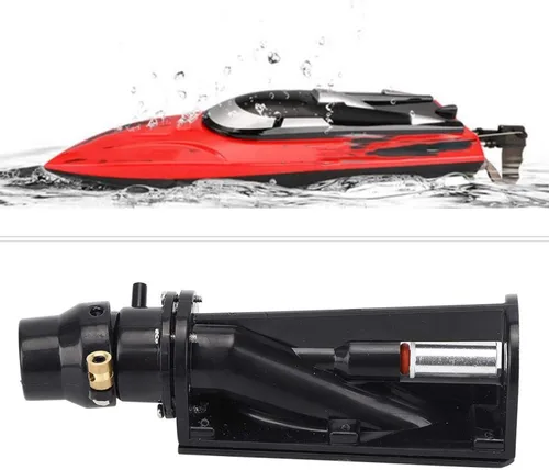 Vista 3 de Tiiyee RC - Conjunto de bomba de chorro de hélice para barco, módulo impermeable de bajo ruido 6-12V Potente empuje suave dirección modelado
