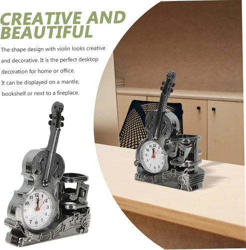 Vista 4 de BESPORTBLE Violín Adornment Violín Cinta de dedo de plástico Reloj de violín para sala de estar Estilo aleatorio