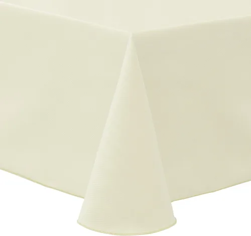 Vista 23 de ULTIMATE TEXTILE Mantel ovalado de sarga de polialgodón (72.0 x 118.1 in), color blanco