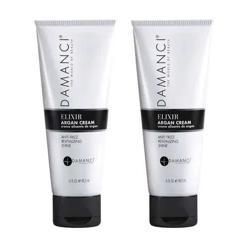 Vista 10 de DAMANCI Crema de argán, crema para peinar el cabello y acondicionador sin enjuague, suaviza el cabello y antiencrespamiento, con aceite de argán
