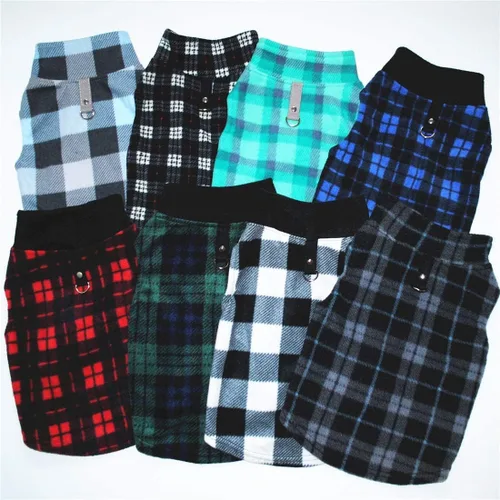Vista 4 de Suéter para perro, chaleco de forro polar suave con anillo para correa, chaqueta pullover de invierno para mascotas, ropa para cachorros, perros