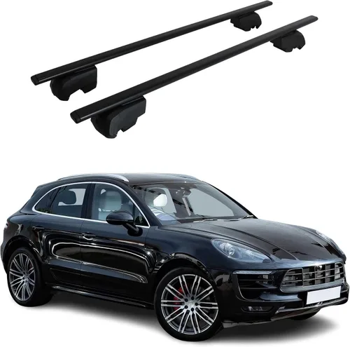 Vista 12 de OMAC Portaequipajes con cerradura para Porsche Macan 2015-2025, color negro, antirrobo, para viajes, kayak, canoa, surf, esquí, snowboard, camping