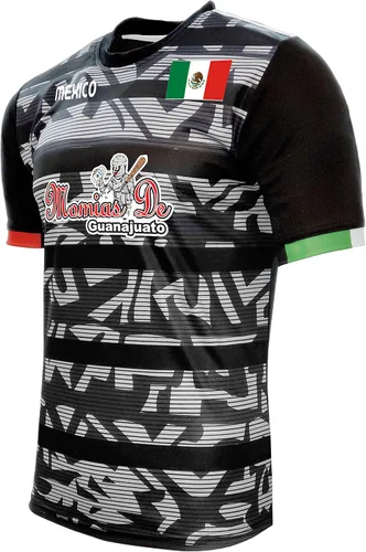 Vista 2 de Jersey México Momias de Guanajuato 100% Poliéster BlackGrey_Hecho en México