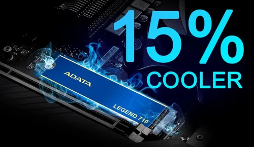 Vista 7 de ADATA Legend 710 NVMe M.2 2280 SSD de 256 GB (lee hasta 2100 MB/s y escribe hasta 1000 MB/s)