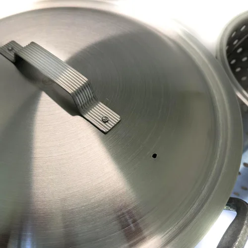 Vista 5 de Olla de aluminio con cesta vaporizadora, Plateado