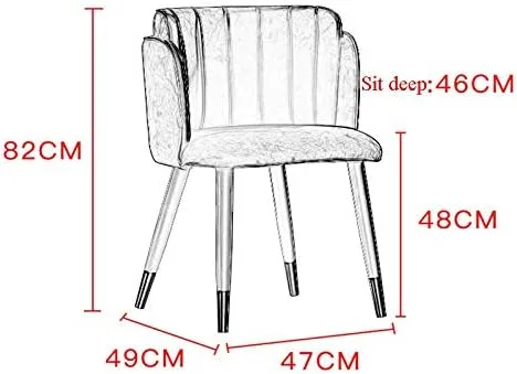 Vista 3 de Sillas de comedor Dormitorio Estudio Sala de estar Silla aplicable de madera maciza Silla de café ligero Oficina Reunión (gris)