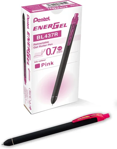 Vista 12 de Pentel EnerGel Kuro - Bolígrafo de gel líquido, (punta de 1/32 pulgadas - 0.7 mm) línea media, tinta negra, paquete de 12 (BL437R1-A)