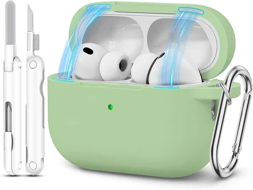 Vista 17 de Funda para AirPods Pro 3 (2025), funda protectora de silicona suave compatible con Estuche Apple AirPods Pro de 3ª generación con kit de limpieza