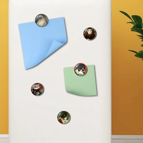 Vista 5 de 12 imanes de cristal para nevera, lindos gatos, imanes decorativos para refrigerador, para cocina, oficina, pizarra, gabinete y lavavajillas