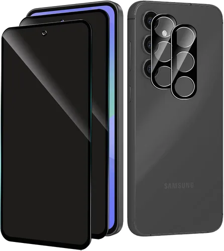Vista 11 de Protector de pantalla de privacidad para Samsung Galaxy A15 + protector de lente (2+2) Dureza 9H, resistente a los arañazos, vidrio templado