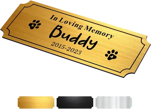 Vista 15 de Placas de Nombre Grabadas 1" x 3" Placa de Nombre para Urna Grabada Placas de Trofeo Placas de Nombre para Urnas Placas de Latón Grabadas