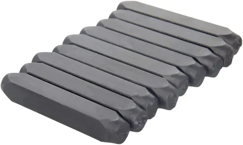 Vista 2 de Utoolmart Juego de sellos de metal con números, 0.31 pulgadas, 0.31 pulgadas, digital de 0 a 9, herramientas de punzón de acero y cuero de madera