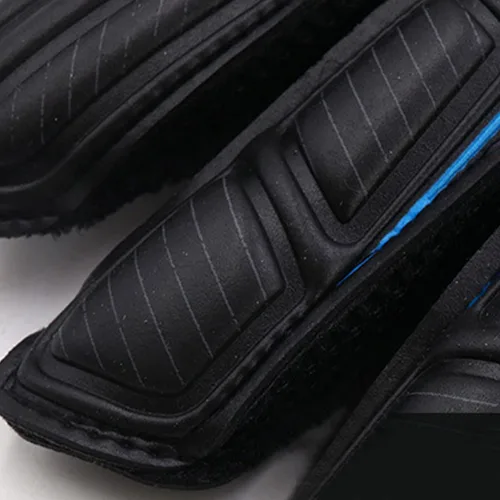 Vista 4 de Guantes de portero con látex antideslizante, guantes de portero de fútbol para adultos y jóvenes con doble protección, sin correa para la muñeca