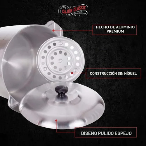 Vista 3 de McWare by Cajun Classic Cookware - Olla de 14 cuartos de galón con tapa