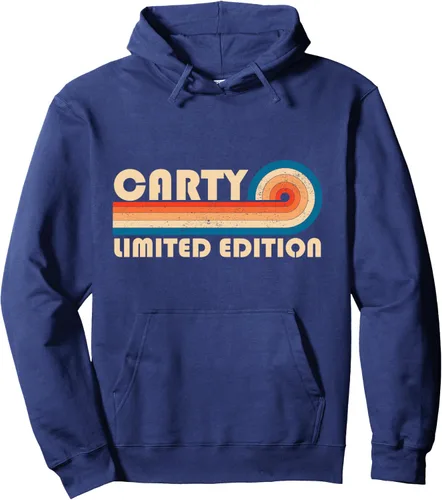 Vista 5 de CARTY - Sudadera con capucha retro de los años 80 y 90 para cumpleaños, Negro