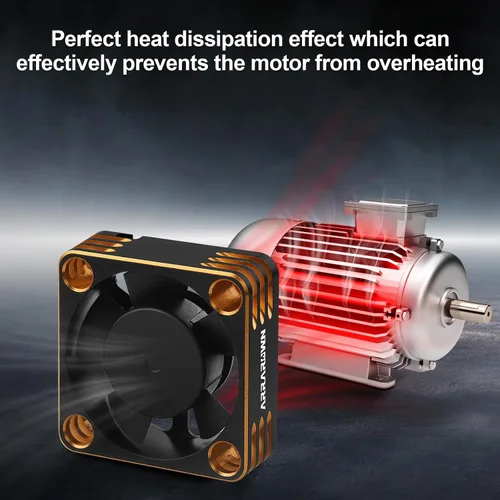 Vista 4 de Ventilador de refrigeración para motor de automóvil a control remoto, paquete de 2 unidades de 28000 rpm, ventilador de enfriamiento ESC sin