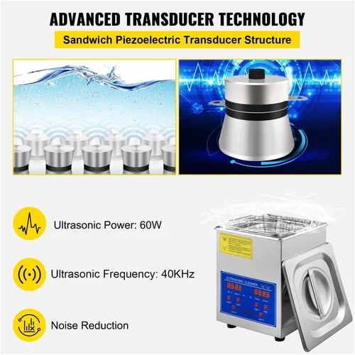 Vista 3 de Ultrasonic Cleaner with Heater and Timer for Jewelry and Home Use