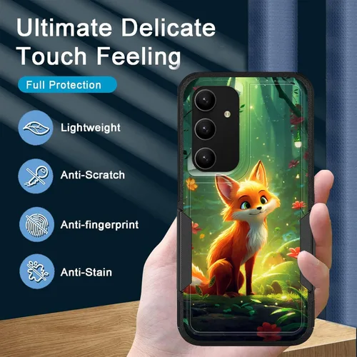 Vista 492 de Funda para Galaxy A14 5G, resistente de doble capa híbrida de policarbonato duro, goma suave, a prueba de golpes, funda protectora resistente