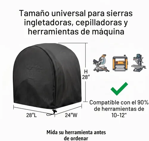 Vista 2 de Sierra ingletadora eléctrica cubierta 28L* 24W* 28H pulgadas impermeable Negro