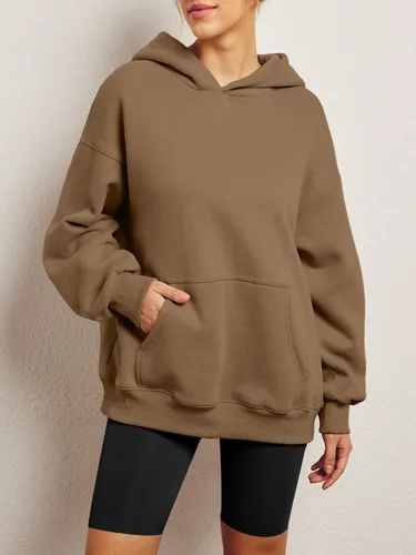Vista 48 de AUTOMET Sudaderas de gran tamaño con capucha de forro polar para mujer, camisas de manga larga, sudaderas con bolsillo para otoño 2025