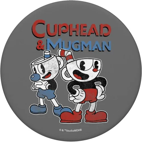 Vista 3 de Cuphead & Mugman Dynamic Duo Color En PopSockets PopGrip: Agarre intercambiable para teléfonos y tabletas