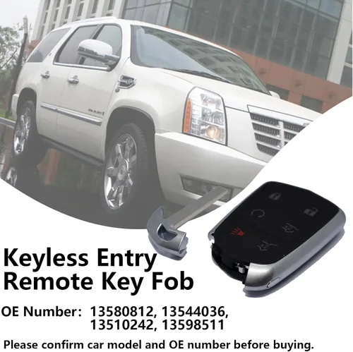 Vista 2 de HYQ2AB - Llavero remoto de entrada sin llave de 315 Mhz con 6 botones para Cadillac Escalade 2015-2019 Reemplazar 13580812 13544036 13510242 13598511