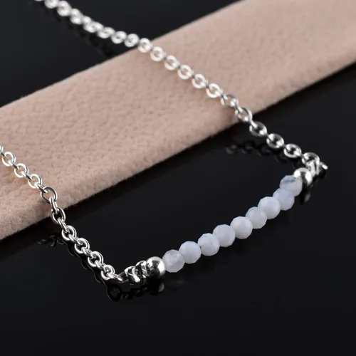 Vista 72 de YANARA Pulsera de tobillo para mujer, piedra de nacimiento natural, cuentas de piedras preciosas, tobillera delicada hecha a mano de 9 pulgadas +
