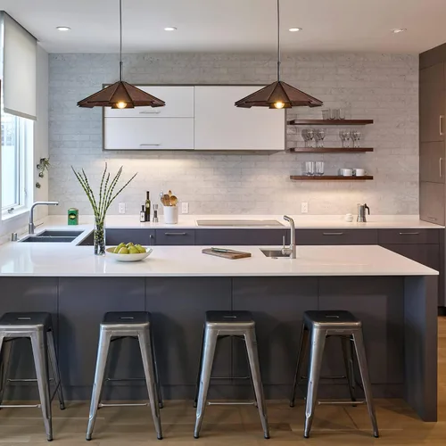 Vista 3 de Lámpara colgante de madera de granja, lámpara colgante de techo, moderna lámpara de techo ajustable para isla de cocina, comedor, sala de estar