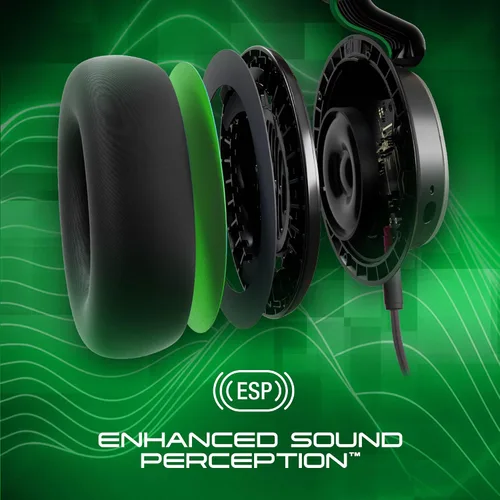 Vista 2 de Skullcandy SLYR Pro Auriculares multiplataforma con cable para juegos, percepción de sonido mejorada, micrófono AI, funciona con Xbox Playstation