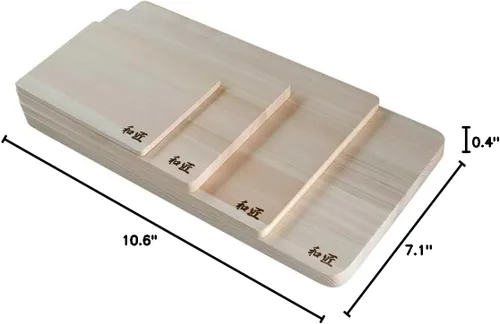 Vista 10 de WASHO Hinoki Japanese Cypress - Tabla de cortar prémium fabricada en Japón (pequeña), color marrón