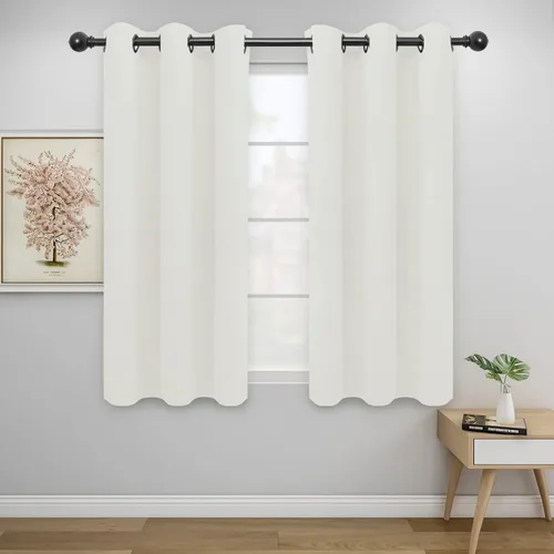 Vista 125 de Easy-Going - Cortinas opacas para dormitorio, aislamiento térmico sólido con ojales, cortinas de ventana para reducción de ruido, cortinas