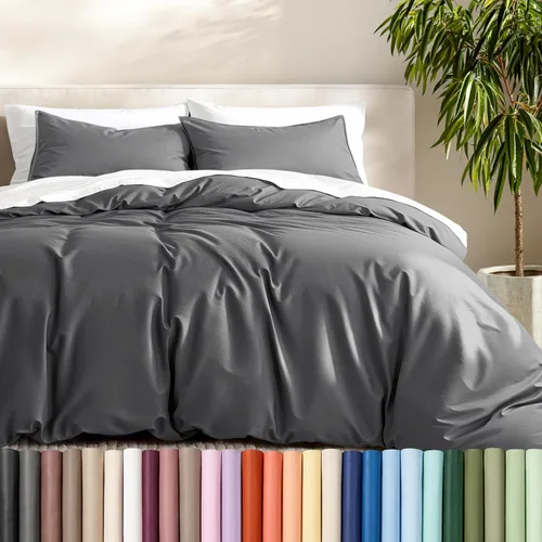 Vista 24 de Bare Home - Funda de edredón de ropa de cama extra larga - Colección premium de 1800 hilos súper suave - Funda de edredón ligera y fresca - Ropa