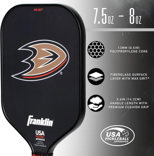 Vista 4 de Franklin Sports Palas de Pickleball del Equipo NHL - Palas de Pickleball con Logo Oficial del Equipo de Hockey NHL - Serie Signature de 13MM