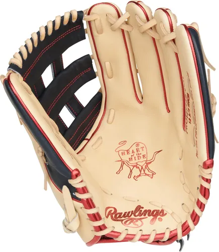 Vista 3 de 2026 Heart of the Hide Fastpitch Softball Gloves Premium Leather Camel / Azul marino Pro H Web